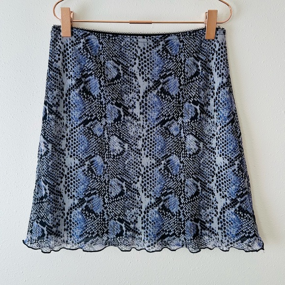 Primark Snake Skin Animal print elastic mini micro skirt Y2K - Picture 2 of 10